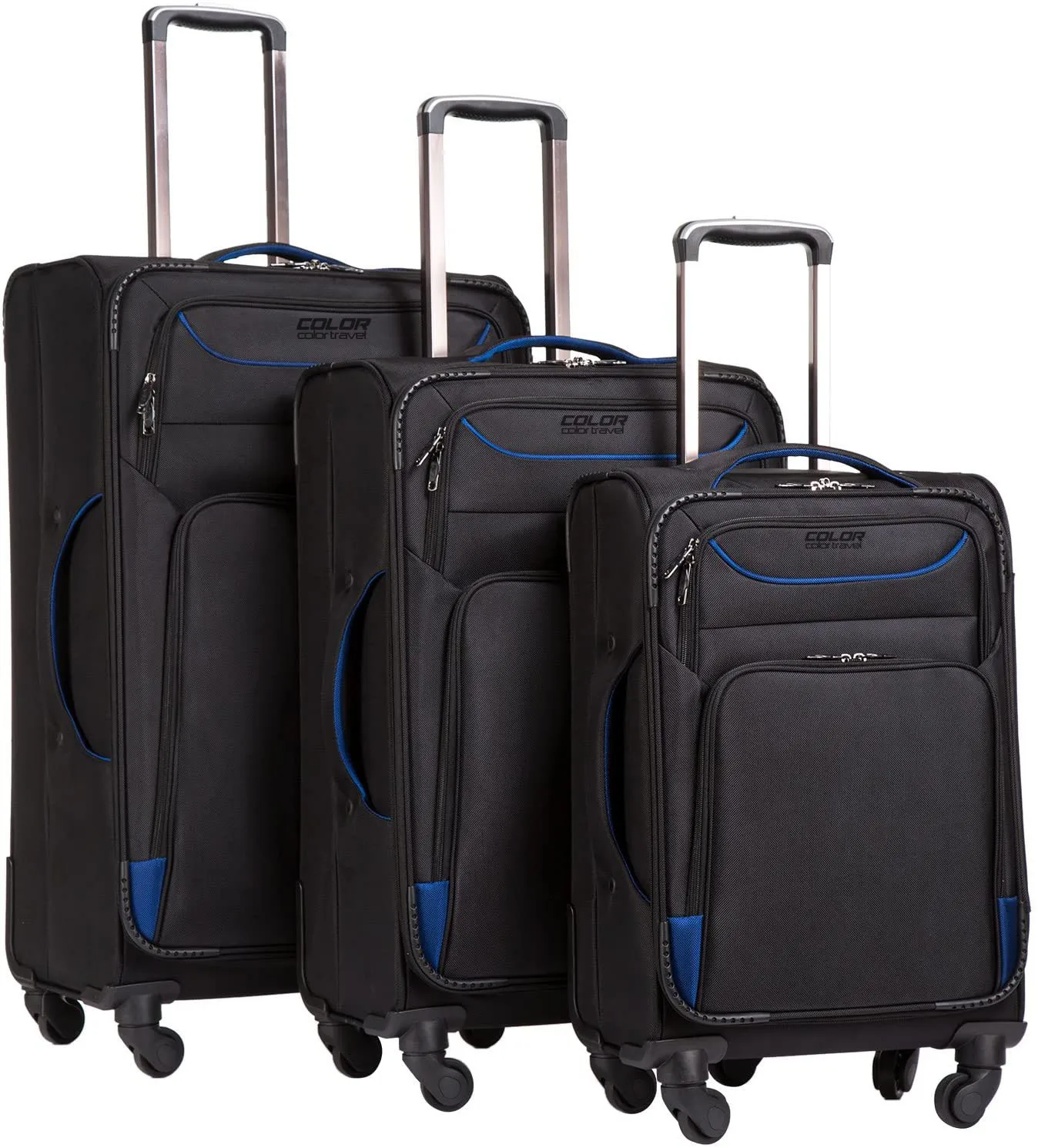 Business and Travel Luggage 3 Pieces 20'/24'/28' Set Suitcase Spinner Softshell lightweight for man woman