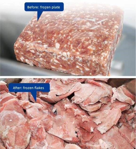 stainless steel meat cutter motor driven meat processing equipment Frozen meat board crusher