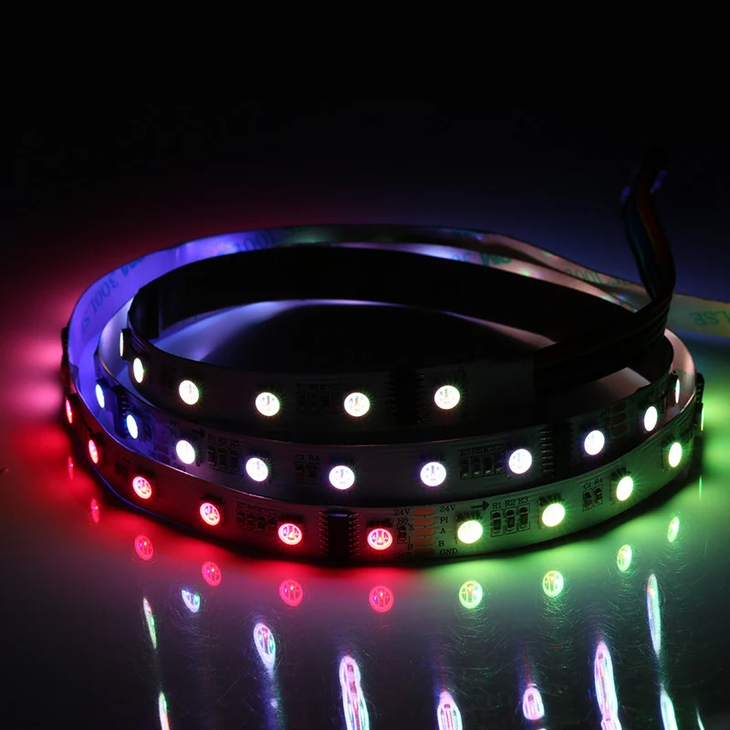 Высокое качество DMX512) Светодиодная лента с usb-питанием Волшебная цветная (RGB) 300 светодиоды 5 м светодиодная веревка лента UCS IC Программируемый led цветная планка