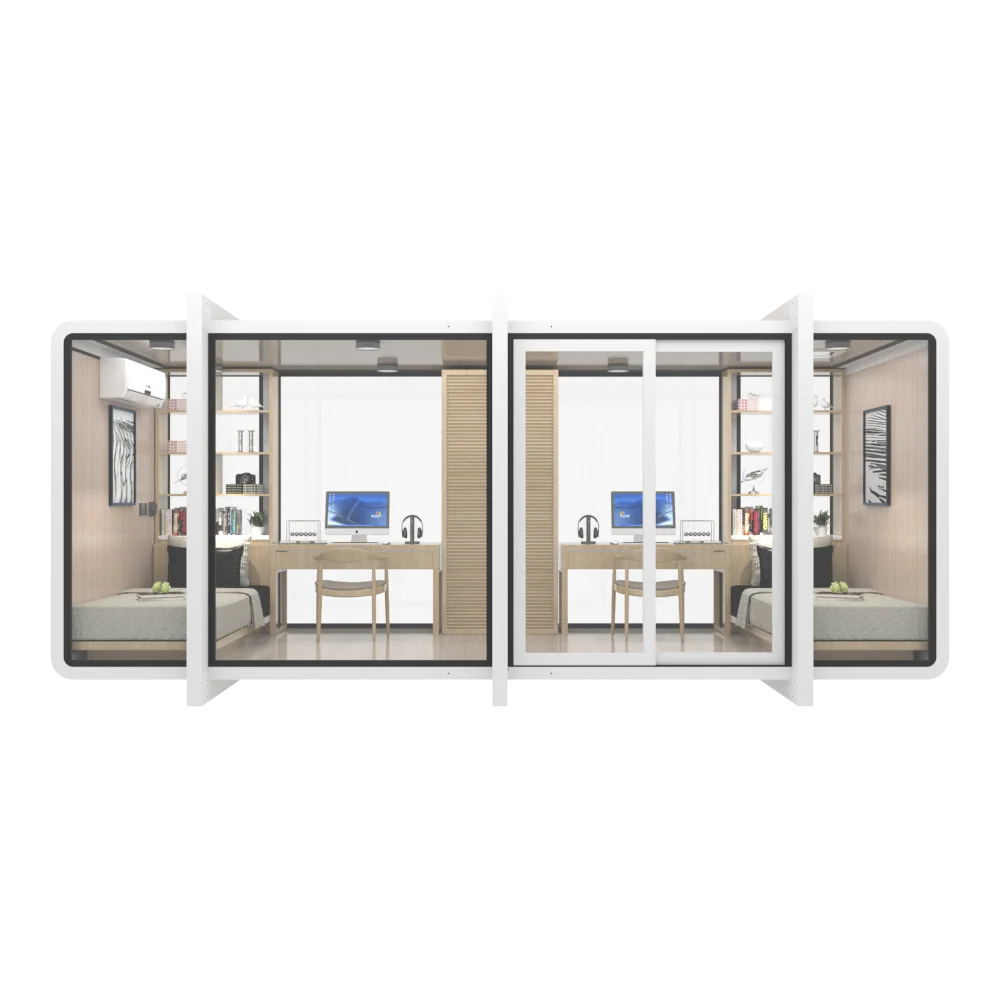 Сборный сборный, плоский, расширяемый, б/у, сборный офисный гараж, 2 спальни, сборный модульный контейнерный дом, 40 футов