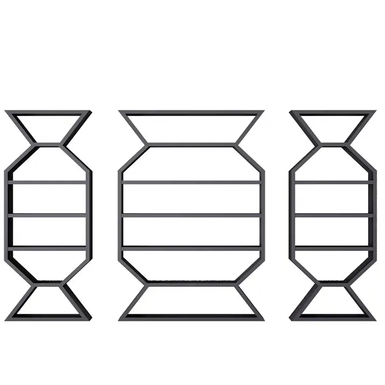 TMJ-2540 Custom 3 Tiers  Wall Mounted Cosmetic Shop Salon Metal Acrylic Nail Polish Display Shelves Rack