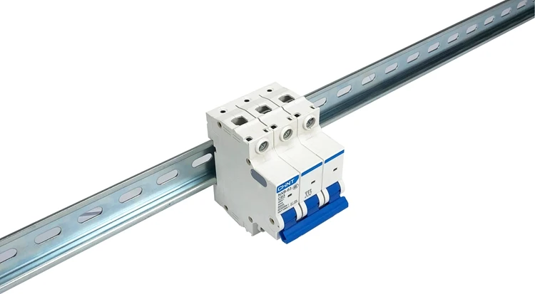Chaer TH35-15 series electrical auxiliary materials 1.5mm thick k8700 series chrome plating circuit breaker din  rail