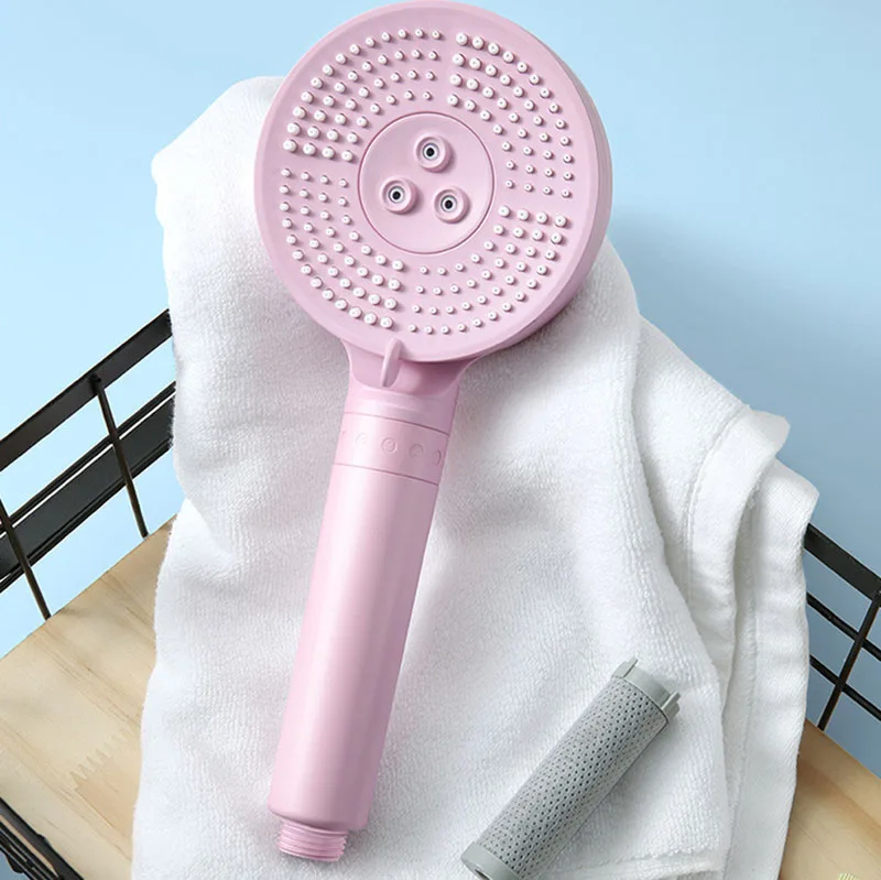 Modern High Pressure Filtered Showerhead Massage Abs Beauty Bathroom Shower Head With PP Cotton Filter