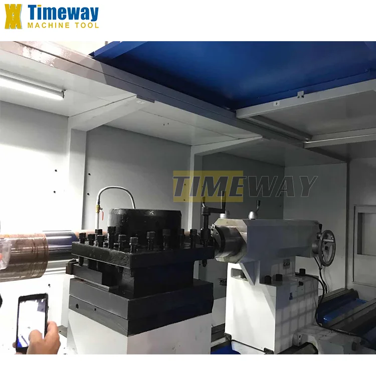 Loading 8 tons Heavy Duty Cnc Lathe Horizontal Cnc Lathe with FANUC CNC system