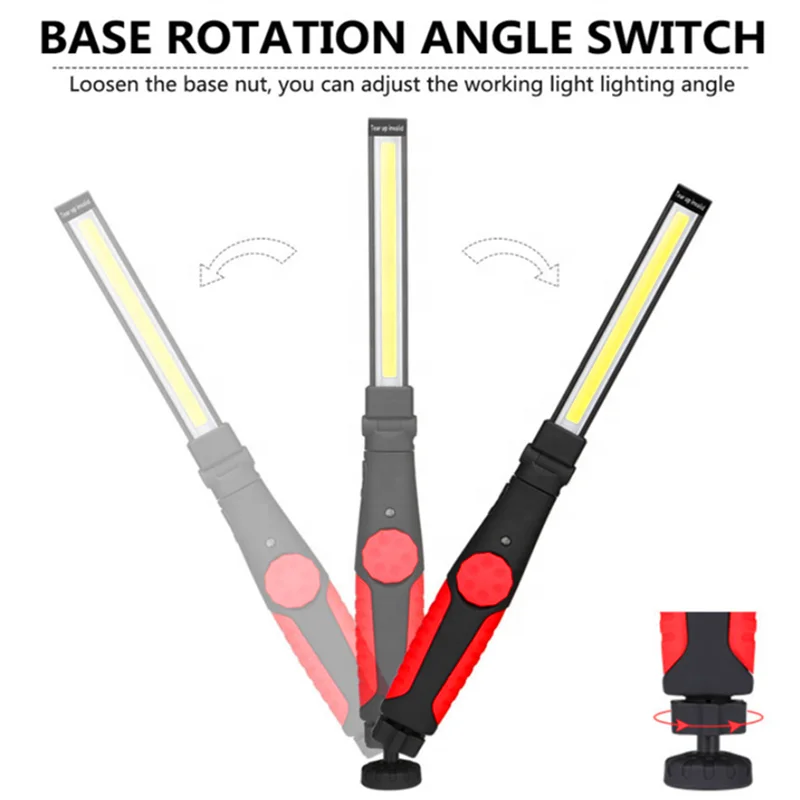 300 Lumen 18w Portable Folding LED Work Light With Magnetic Waterproof Cordless COB Flood Wide Beam Rechargeable Working Light