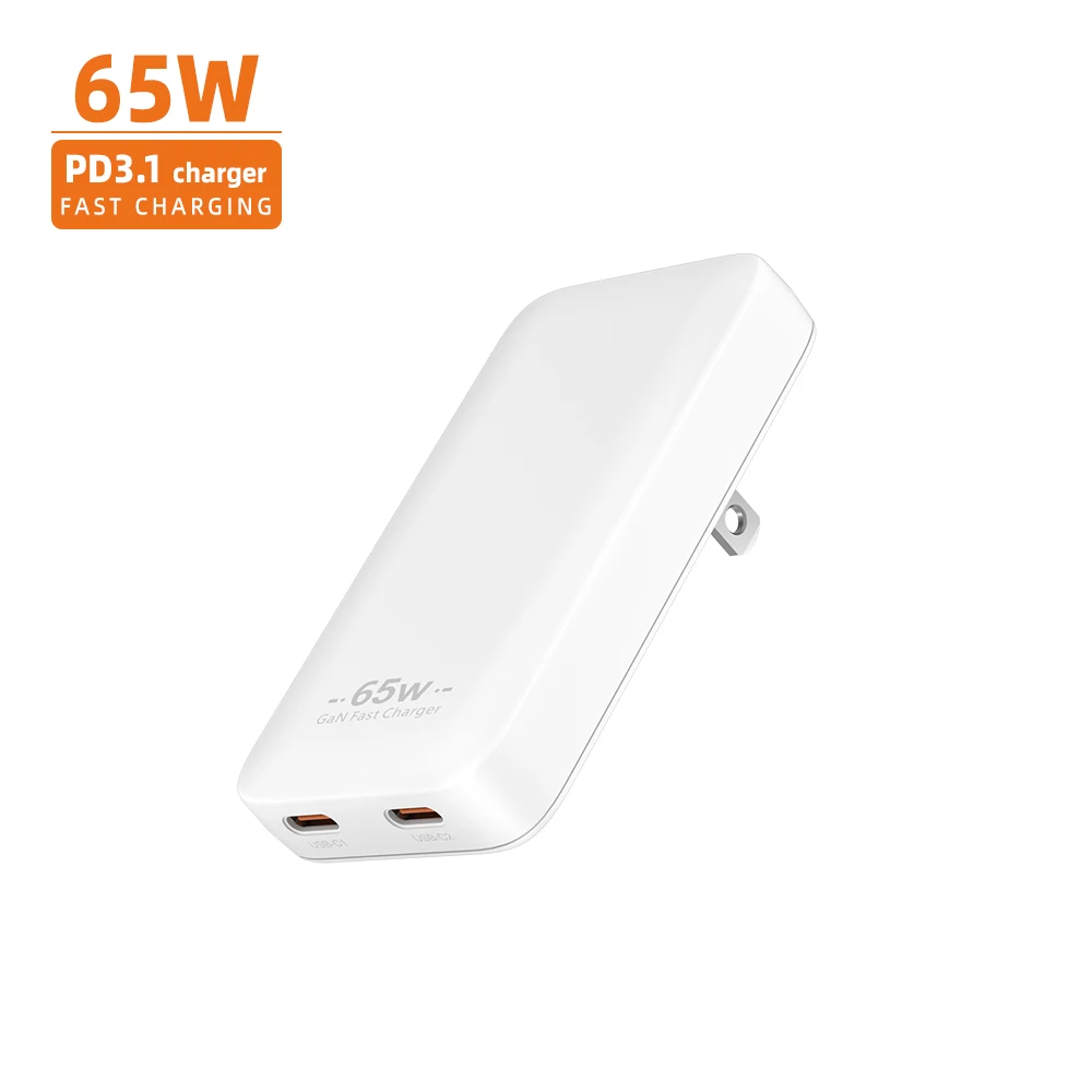 Настенное зарядное устройство VIna US EU UK с двумя портами быстрое Gan USB PD 45 Вт 65 для зарядных устройств адаптеры