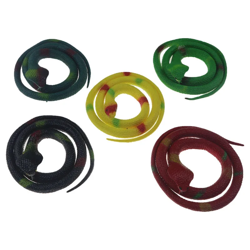 Factory wholesale 75cm environmental protection rubber snake Halloween spoof trick toy snake