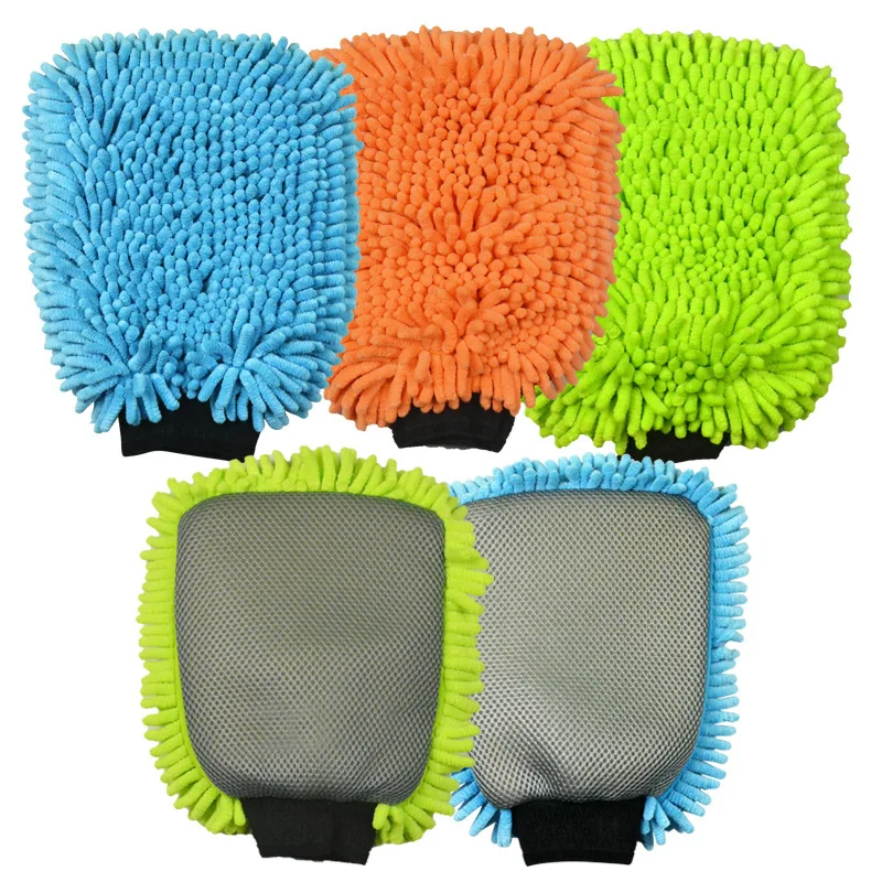 New Design Microfiber Wash Car Mitts Car Wash Chenille cleaning Mitts