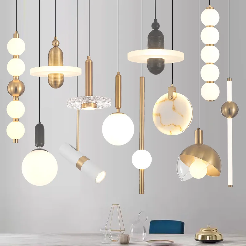 Low-profile Exquisite Black Living Room Background Wall Chandelier Fashion Iron Hotel Bedside Pendant Light