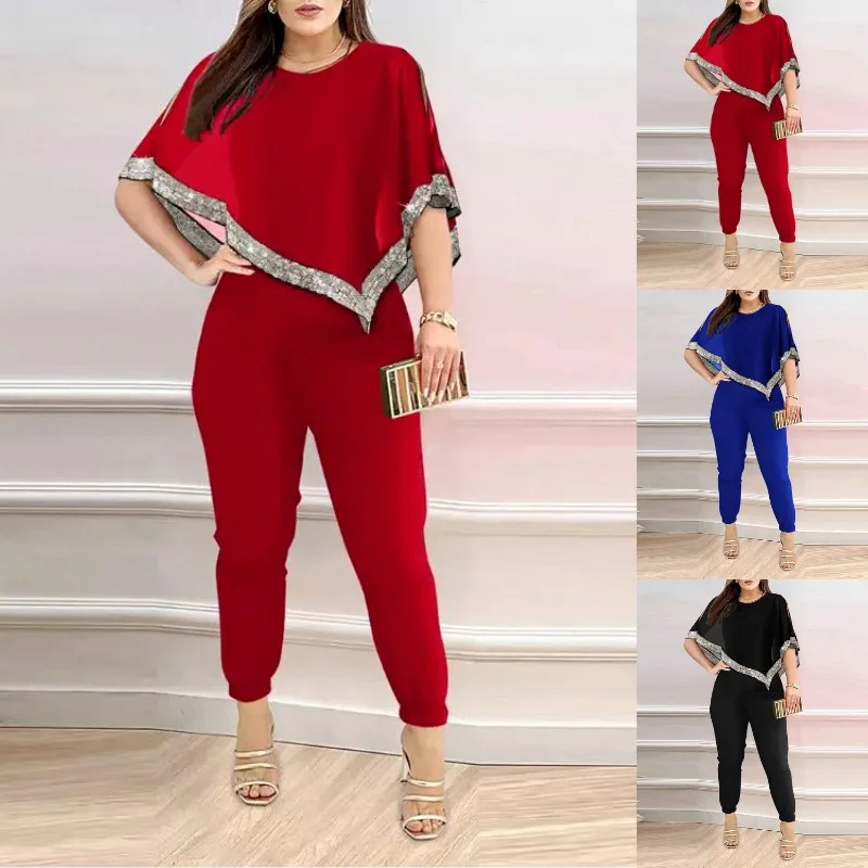 Custom print one piece patchwork elegant casual jumpsuit Summer v neck bodysuit sleeveless