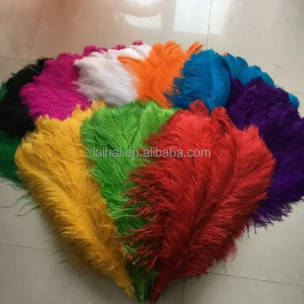 Недорогие белые страусиные перья 55-60 см большие красные для украшения центральной части