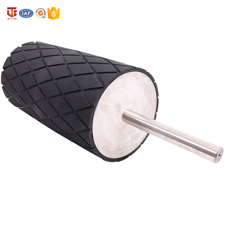 High quality conveyor roller with rubber rubber rollers and gears