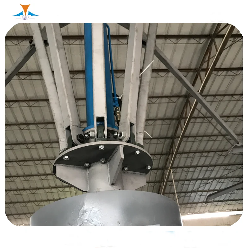 Architectural tensile membrane tulip umbrella with electric motor