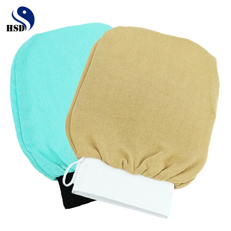 Good Quality Exfoliator Tool 100% Viscose Round Bath Exfoliating Gloves Spray Tan Eraser Bathing Moroccan Exfoliating Mitt