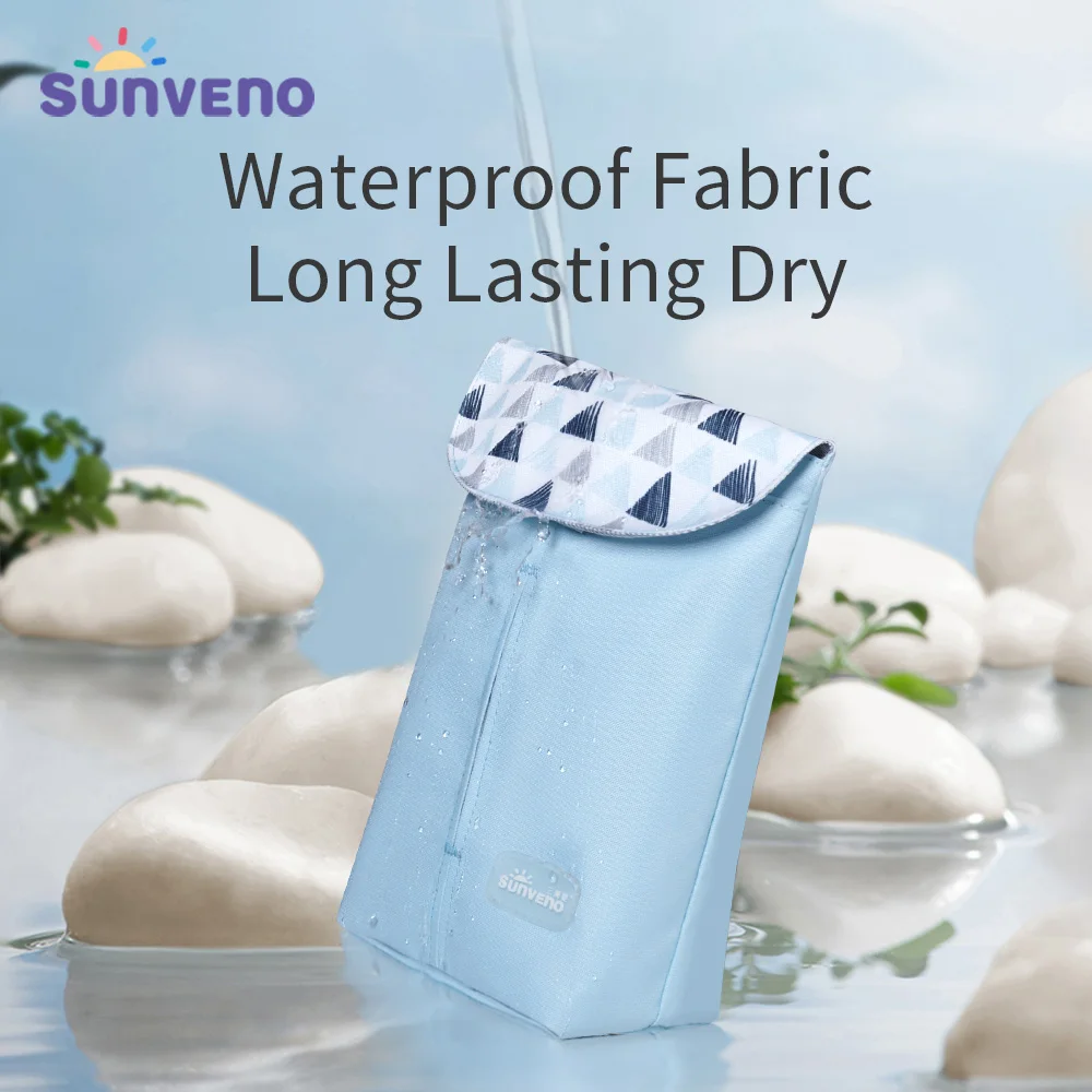 Sunveno Baby Diaper Bag Organizer Reusable Waterproof Large Size Fashion Prints Wet/Dry Cloth Bag Mummy Storage Travel Nappy Bag