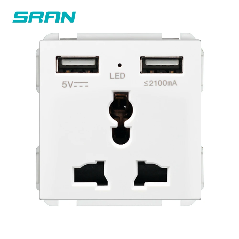 Универсальная Розетка с usb-зарядкой, 13 а, 250 В