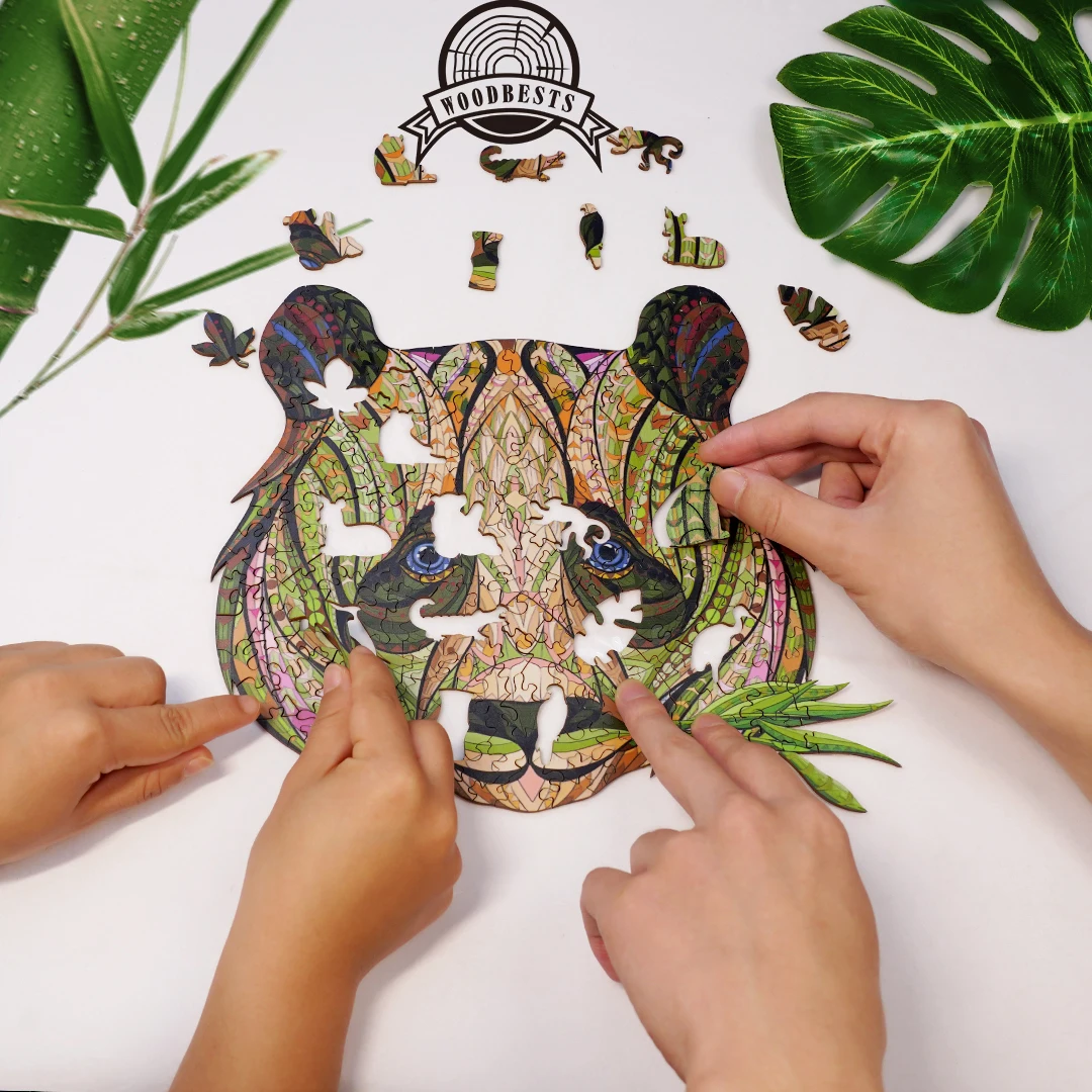 WOODBESTS 3mm all sizes unique design laser cutting plywood wooden jigsaw puzzle game kids best gift