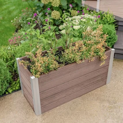 Eco Friendly Customized Size Color Composite Wood Planter Boxes WPC Flower Pots