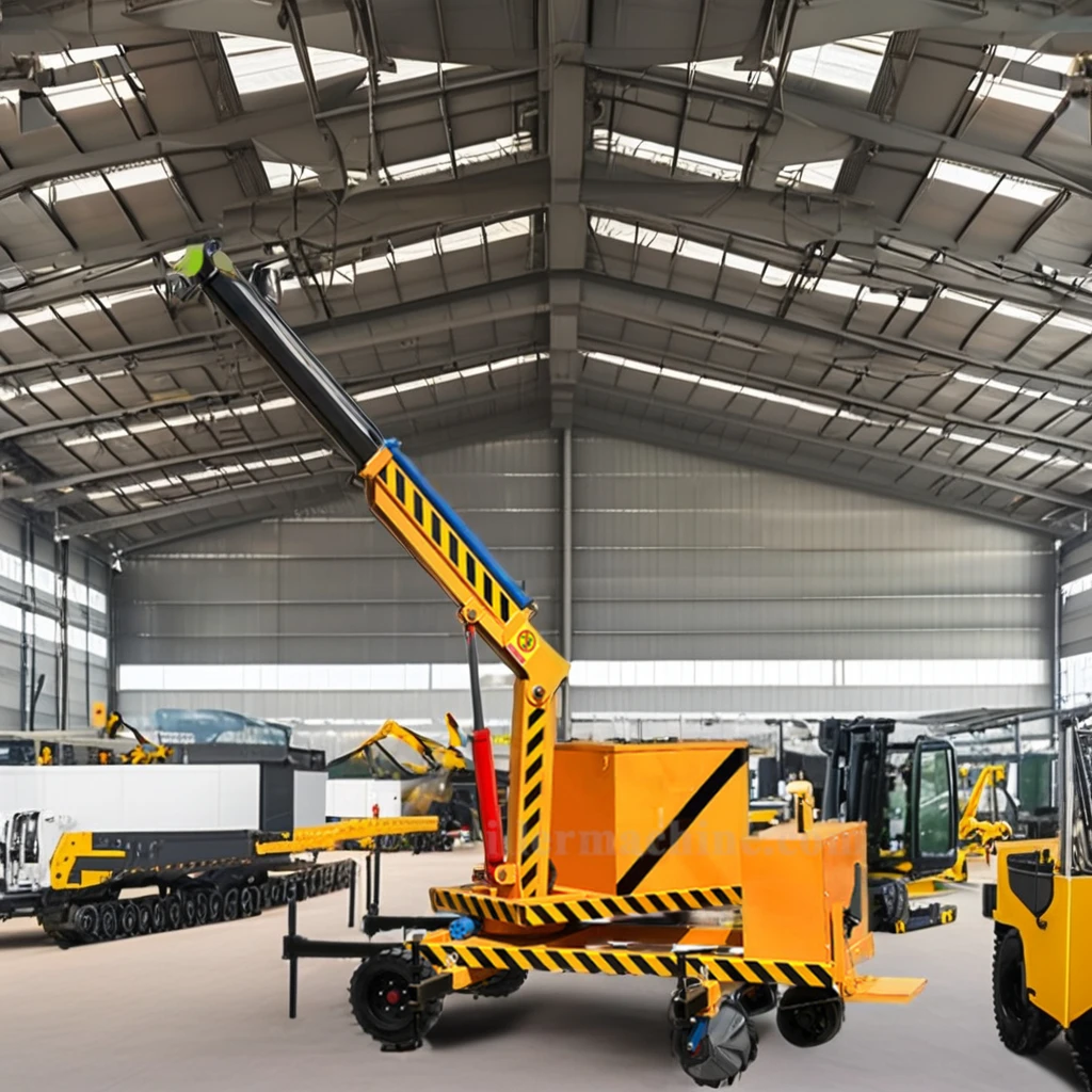 counterbalance manual control construction machine Hydraulic industrial handling equipment Engine Hoist with Lever jib arm crane
