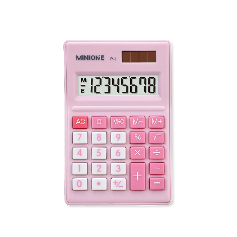 School Student Cute Mini Pocket Calculator P-1Factory Direct Sale Small Basic 8 Digits Promotional Christmas Present