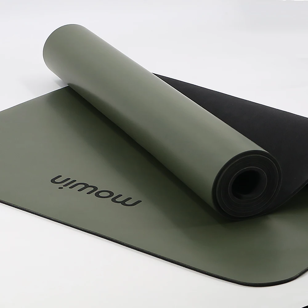 Custom Logo Printed PU Sticky Eco extra large Travel Yoga Mat mattress 4mm 5mm set,  non slip premium hot yoga mate matten