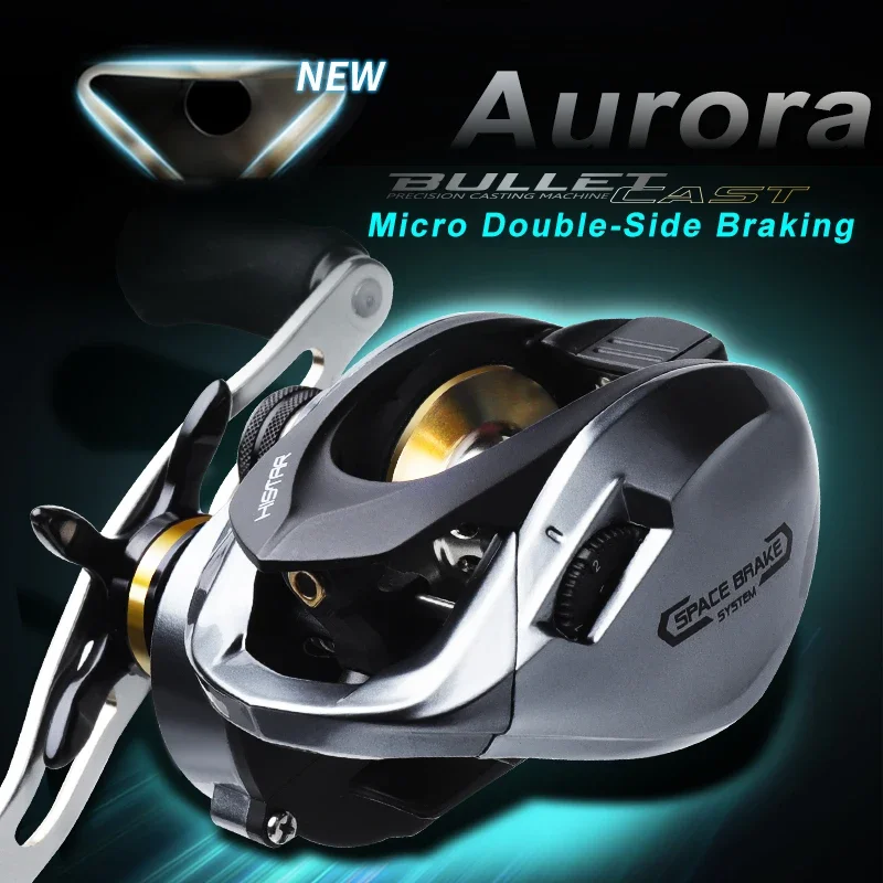 Vikinger Reel BaitCast New Wide Angle Triangle Line Guide Fishing Reels Fish Catching Alarm System BaitCasting Reel Saltwater