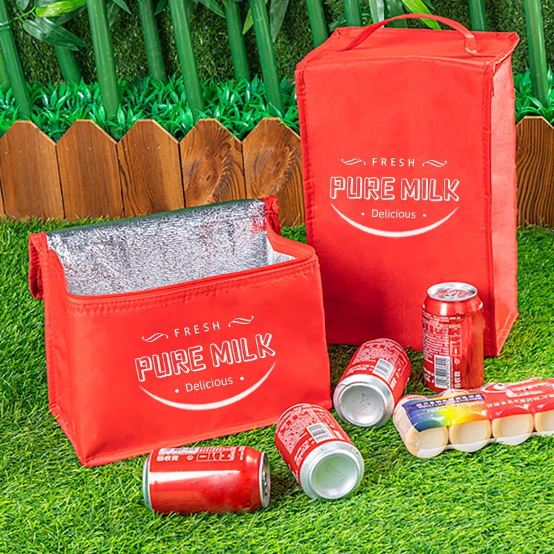 LOKYO wholesale custom printed portable insulated eco laminated non woven fabric tote storage cooler bag