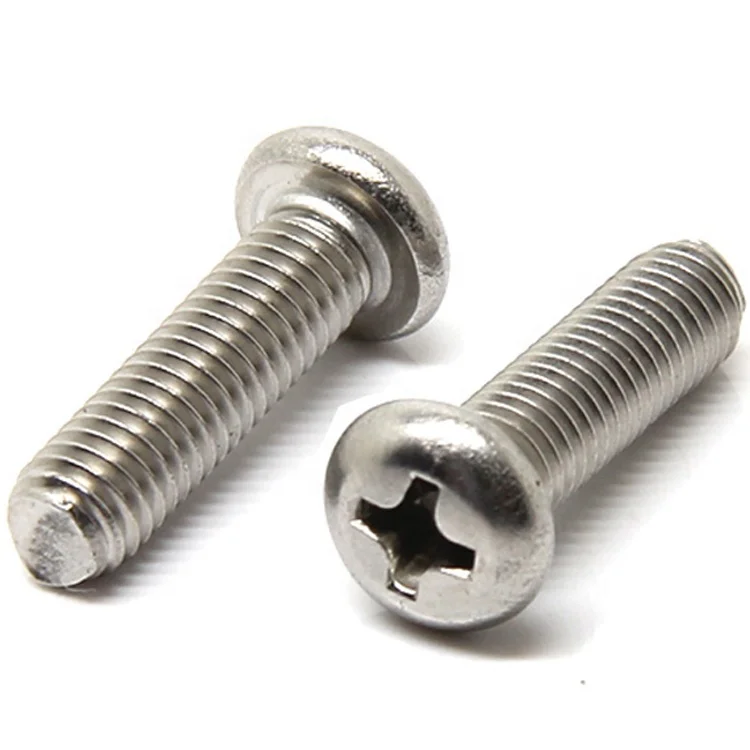 SUS304 ANSI Fine thread cross recessed pan head 1/4-28*1 machine screw