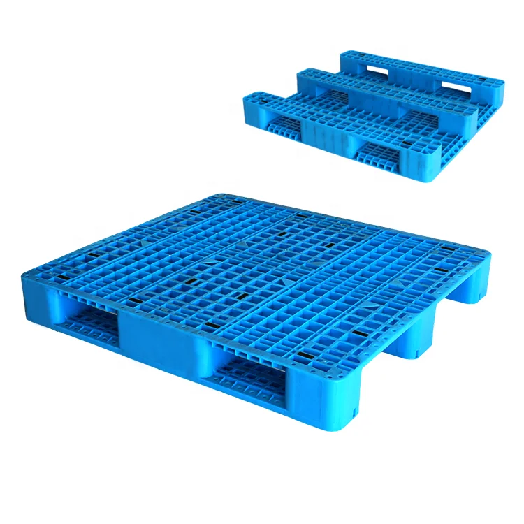 new design logistics packaging hdpe trays 1200*1100 mm lager racking three runners nestable plastic shipping pallet