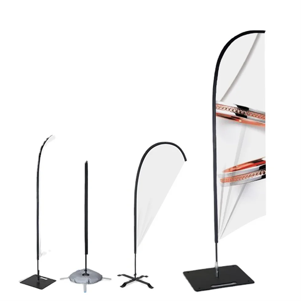 National Advertising Stand Flag With Pole Custom Logo Printing Small Size Mini Car Window Teardrop Banner For Display