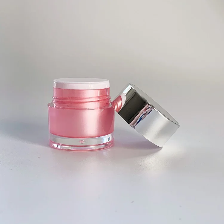 5g 10g 30g 50g empty pink beauty acrylic pot face cream jar plastic lotion bottles for cosmetic packing