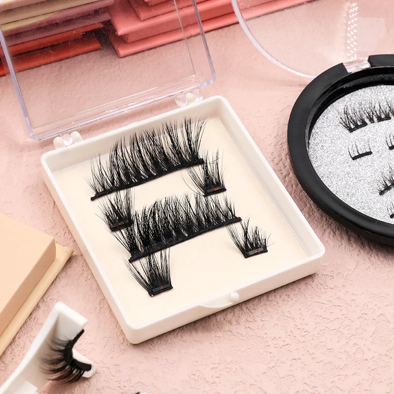Magnetic Lashes No Glue No Eyeliner No Mascara Eyelashes Wholesale Private Label Customized Magnet Paper Box For Lash