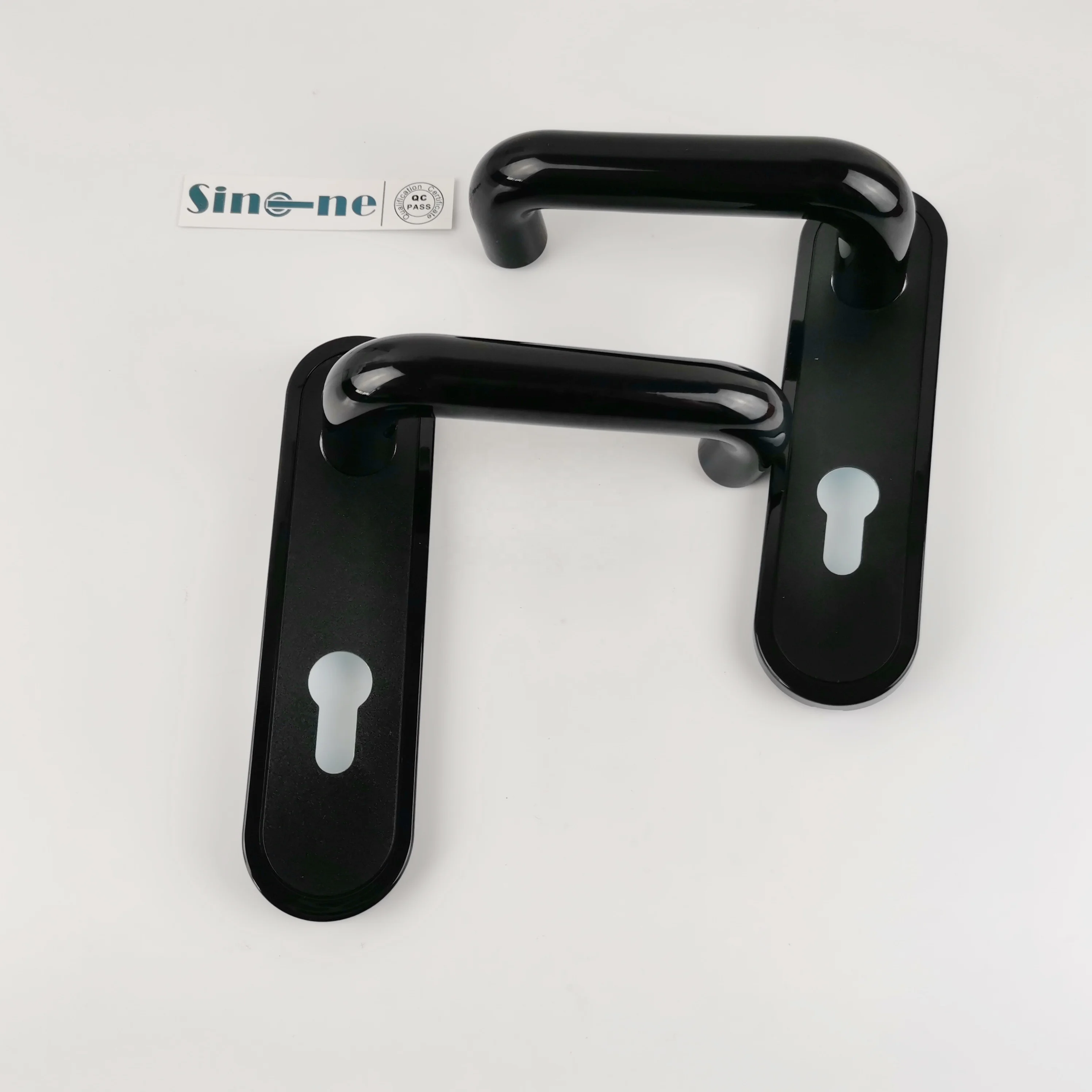 Modern door handle Nylon lock handle plastic lever for mortise lock white black gray color in medical doors aluminium doors