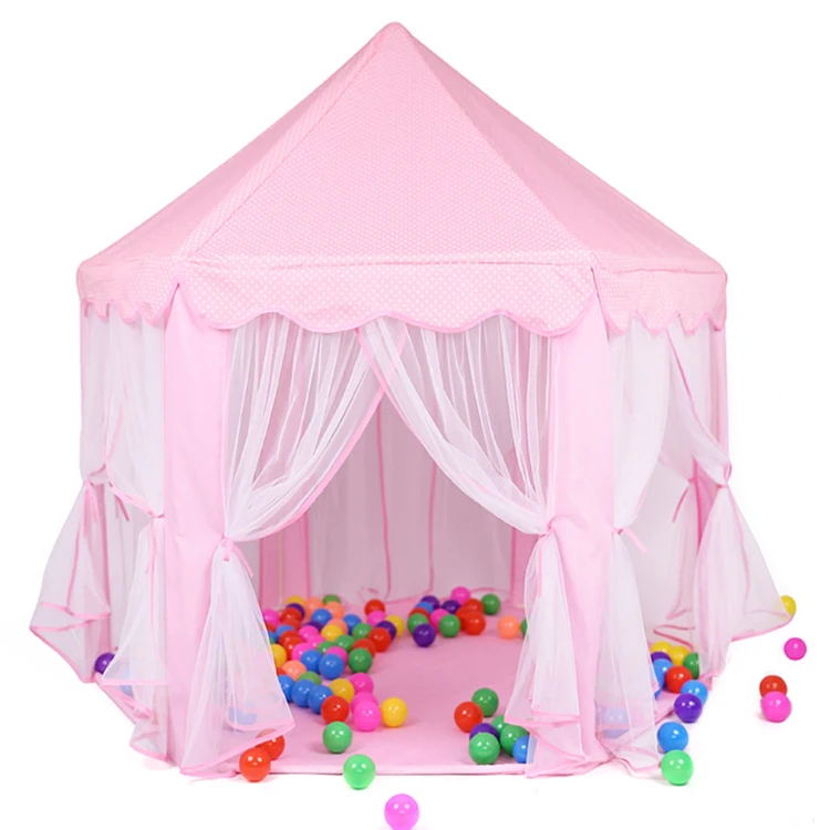 
Hexagonal Large Girls Princess Tent House Toy Teepee Tent Kids Castle Play Toy dream Tent for Children 