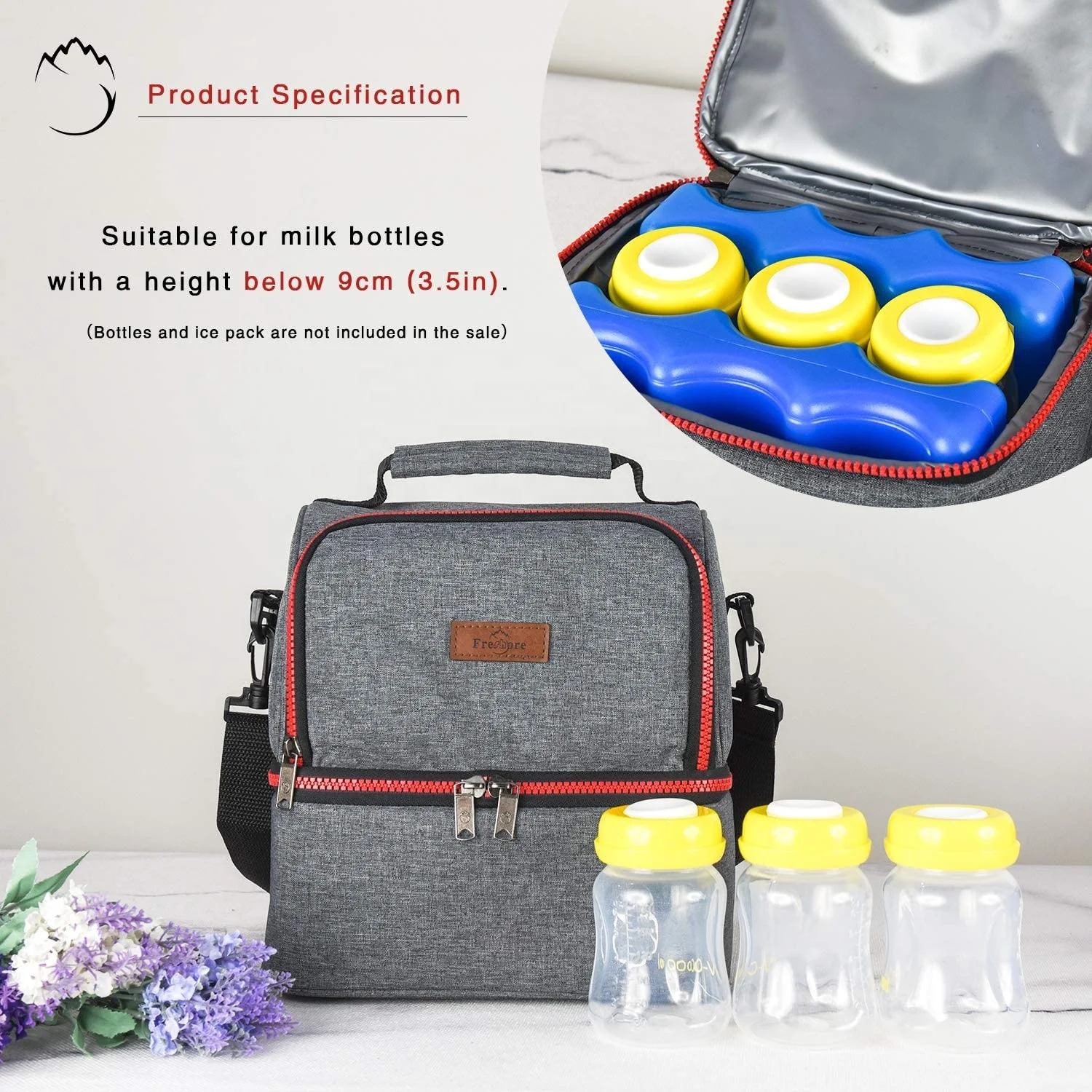 Nursing Mon Insulated Baby Bottle Breast Milk Cooler Tote Bag