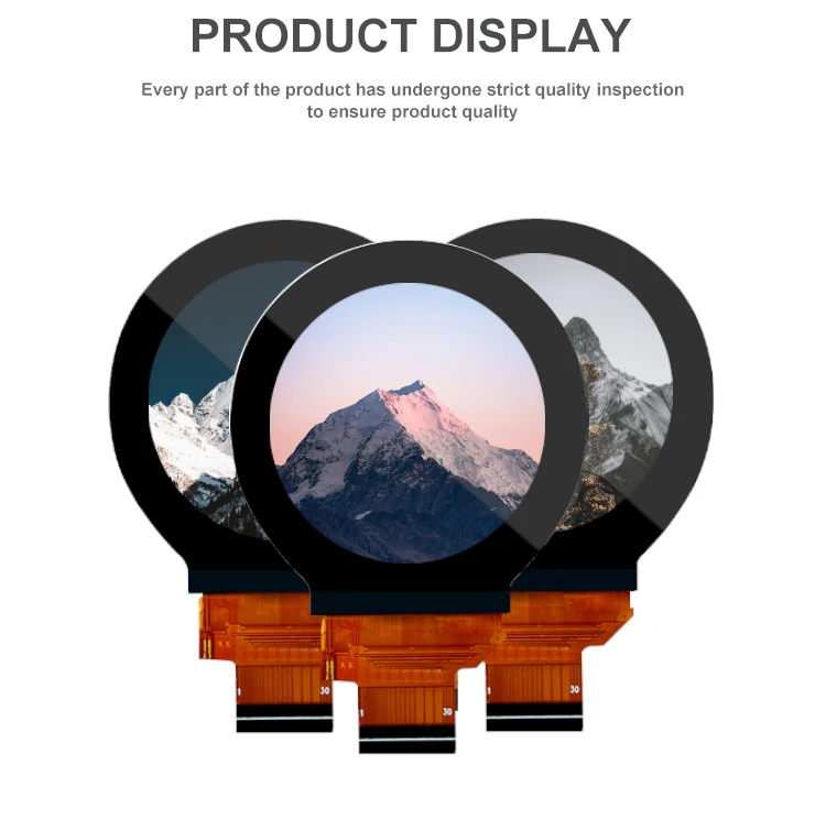 Factory outlet 1.28 2.1 5inch round lcd circular display ips tft screen circle touch screen panel  400cd SPI 240(RGB)x240