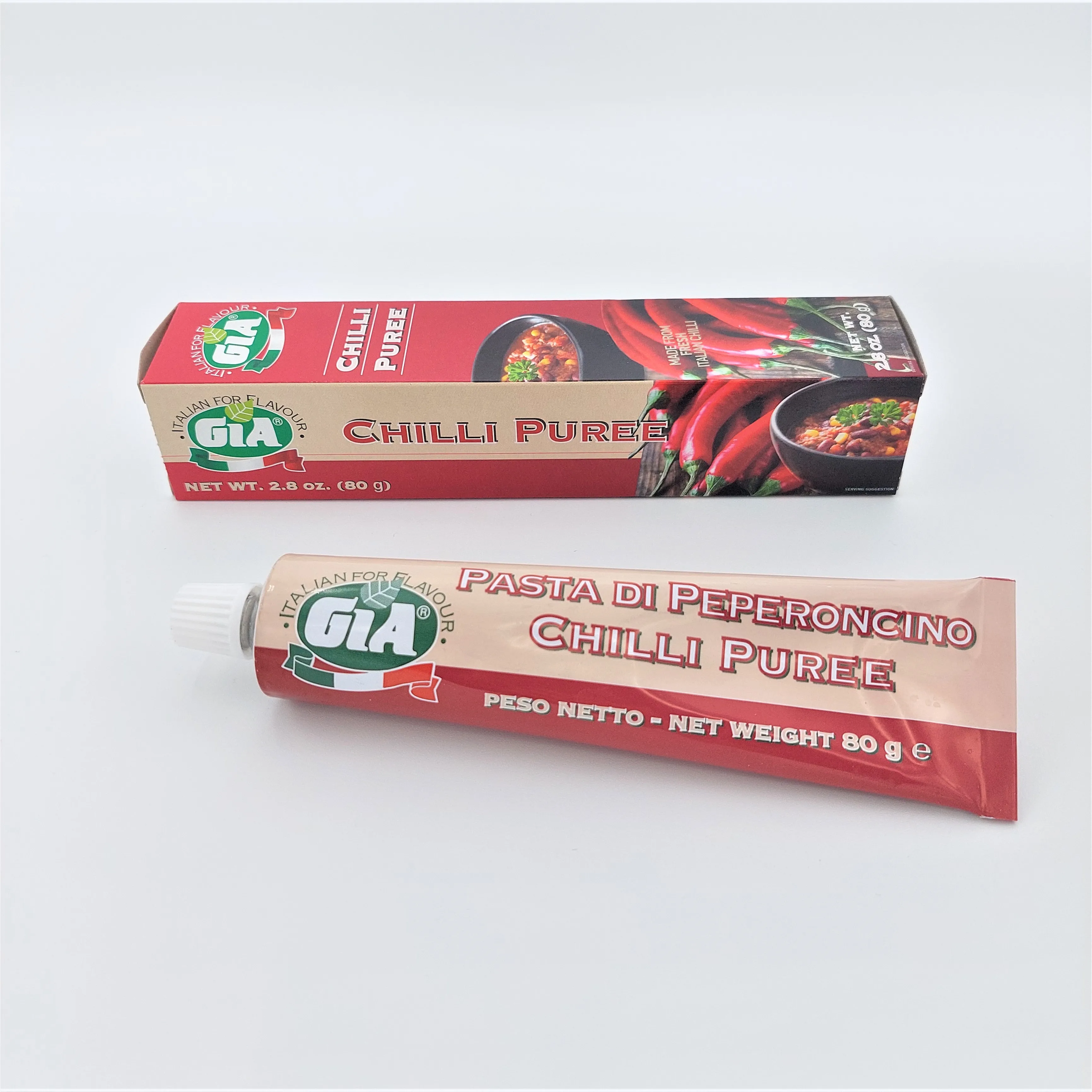 high quality made in italy CHILLI PUREE 80 g in tube GIA for export