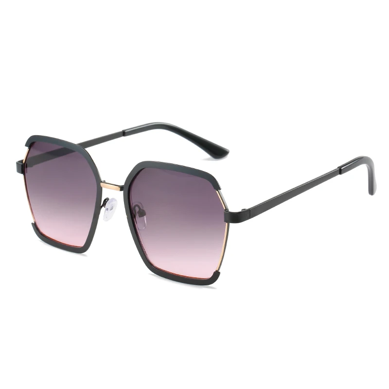 L9004 high fashion colorful polygonal oversized sunglasses custom logo luxury brand designer women sun shades sunglasses