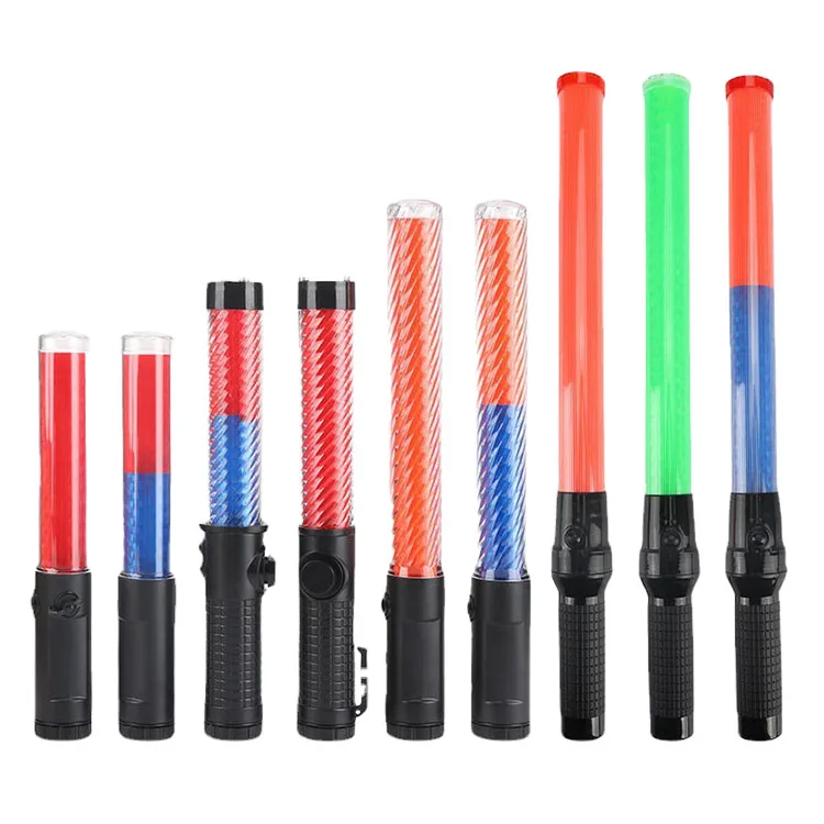 54cm Rechargeable Multifunctional LED Traffic Warning Baton Portable Flashlight Traffic Wand Road Safety Flashing Light Control