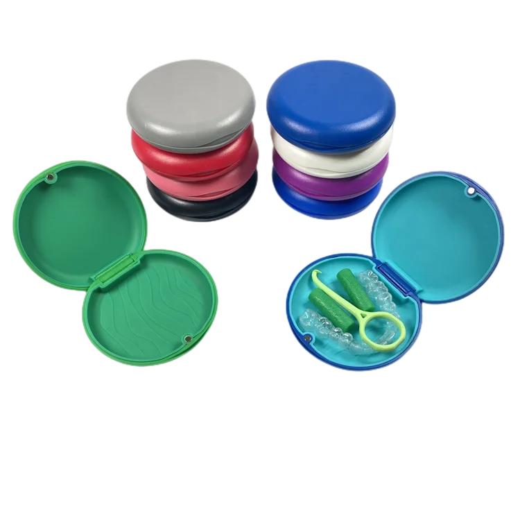 Custom Logo Orthodontic Braces Case Invisible Storage Box Dental Retainer Box
