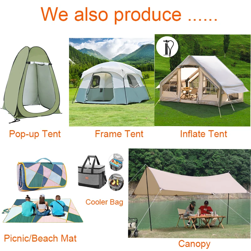 Factory cheap tente gonflable camping air tent with 2 room big room inflatable tent