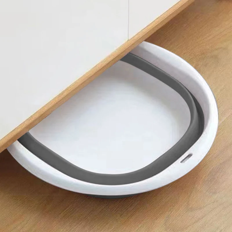 Handiness Portable Kitchen Washing Bowl Plastic Baby Washbasin Traveling Lightweight Foldable Basin