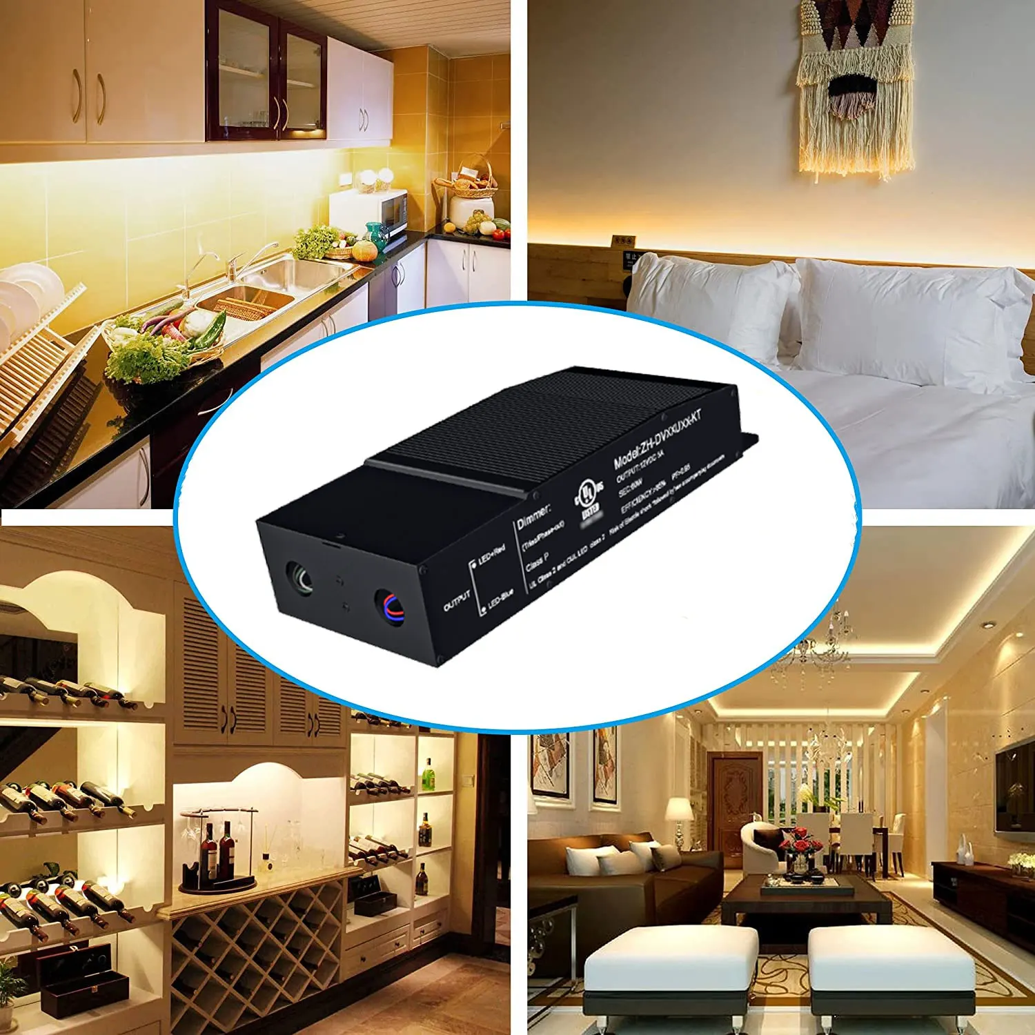 Led lighting driver 12V 24V 20W 40W 60W 75W 96W rainproof Name 3R High efficiency switching power supply lighting transformer