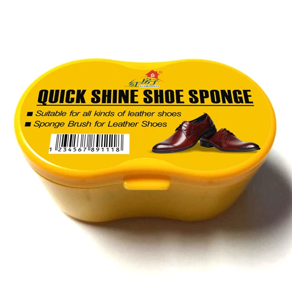 Wholesale instant bright leather shoe cleaning mini shoe shine sponge