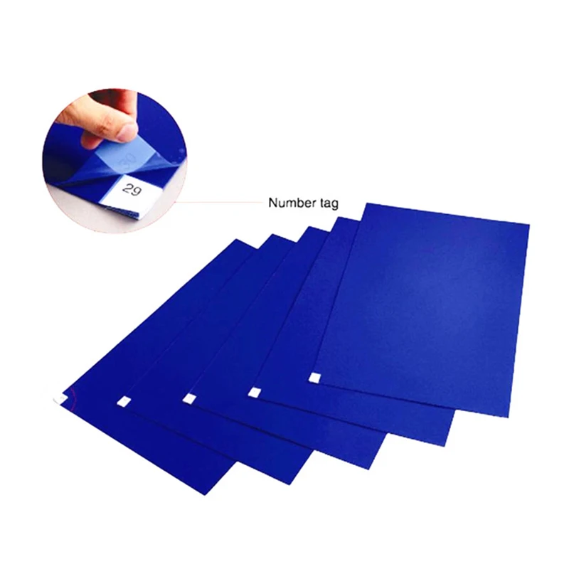 Myesde 24*36 Esd 30 Sheet Cleanroom Disposable Reusable Tacky Dust Mat Sticky Mat for Hospital Blue Pad for Clean Door Entrance