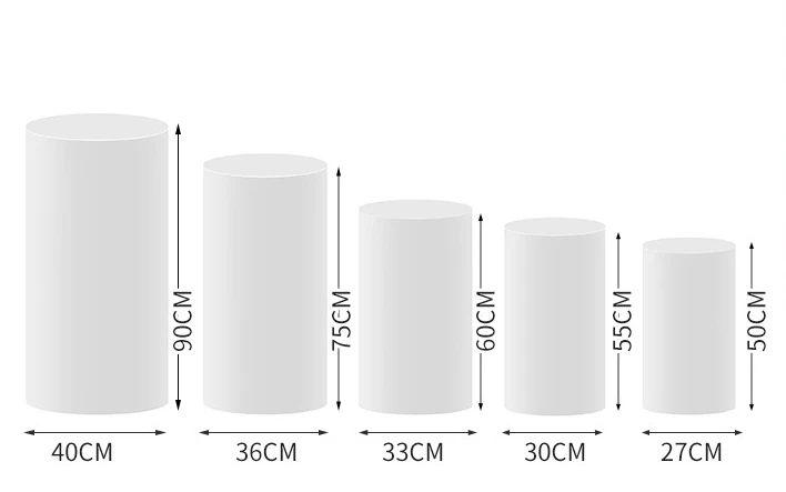 Cylindrical Dessert Table Cloth Cover Cake Shop Wedding Party Solid Color Table Cover Party Decoration