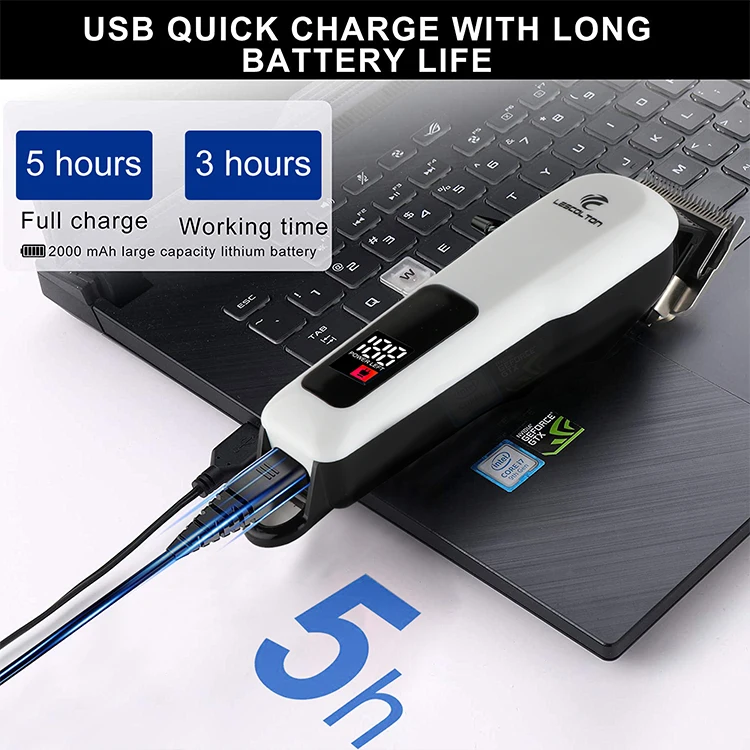 Original factory wireless rechargeable hair trimmer professional salon electric hair clipper