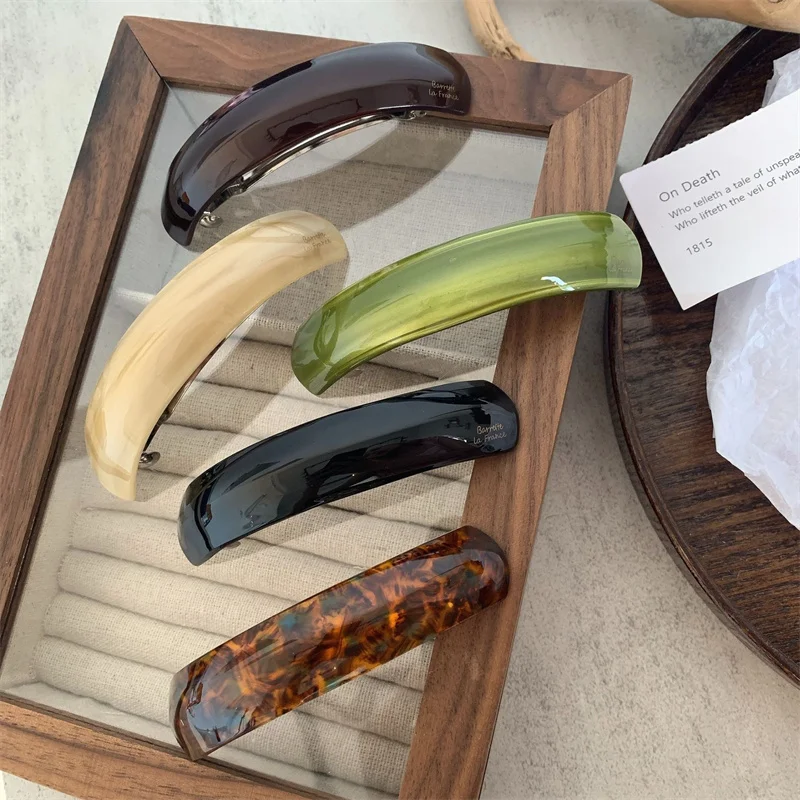 Оптовая продажа аксессуары для волос коричневая ацетатная Корейская элегантная заколка