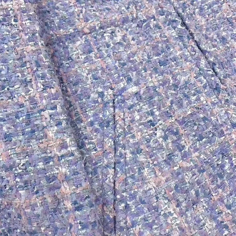 Fantasy Purple Non-Woven Cotton Fabric Tweed Jacket Skirt Background Cloth Clothing Vest Fabric