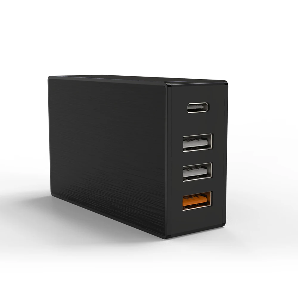  USB C Charger 63W 4 Ports Fast Charging PD Wall Chargers with Quick Charge 3.0 Multi Port USB-C Travel Adapter for Tablet